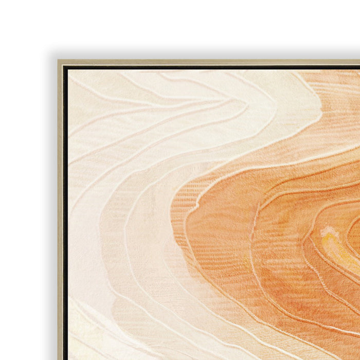 Cinnabar Waves 100 x 150cm Framed Canvas - Natural