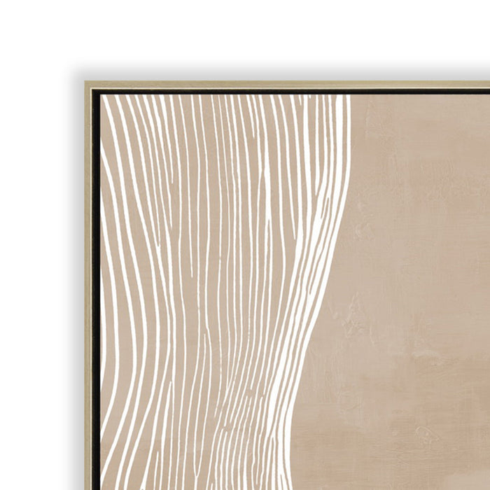 Terra Flow Style A 80 x 120cm Framed Canvas - Natural