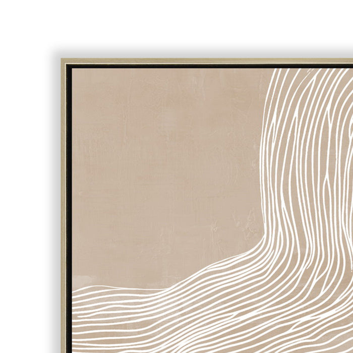 Terra Flow Style B 80 x 120cm Framed Canvas - Natural