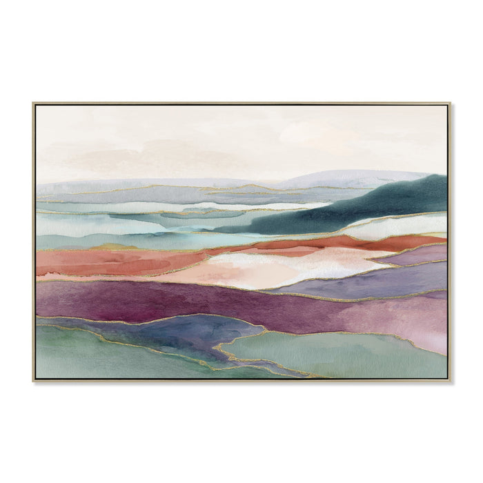 Aurora Vista 120 x 80cm Framed Canvas - Natural
