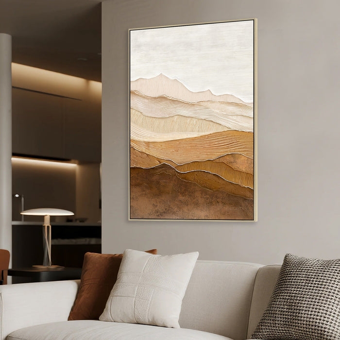 Amber Ascend 80 x 120cm Framed Canvas - Natural