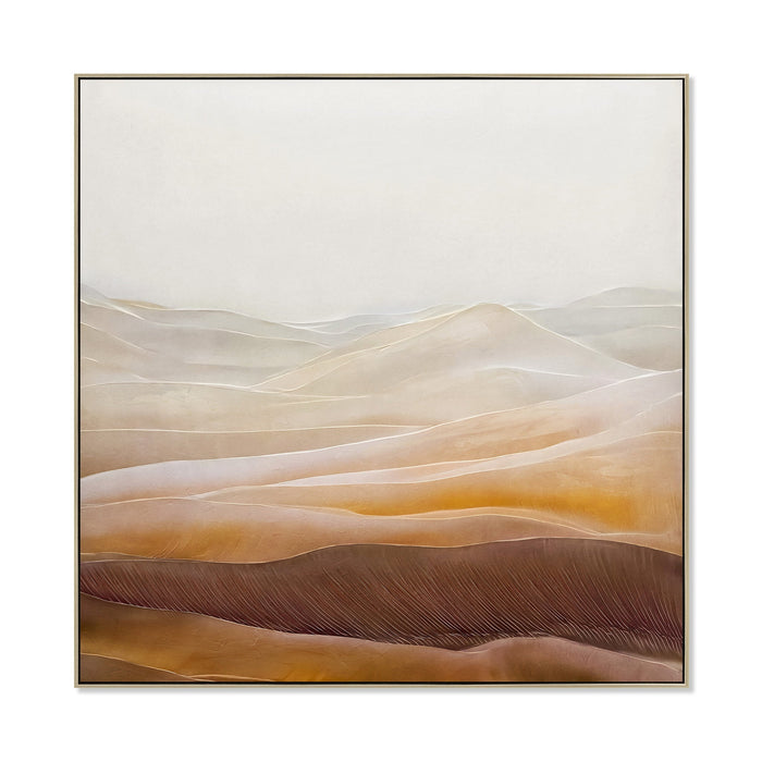 Amber Dunes 100 x 100cm Framed Canvas - Natural