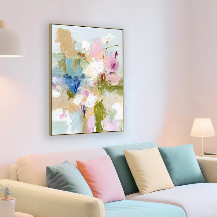 Florencia 90 x 120cm Framed Canvas - Light Natural