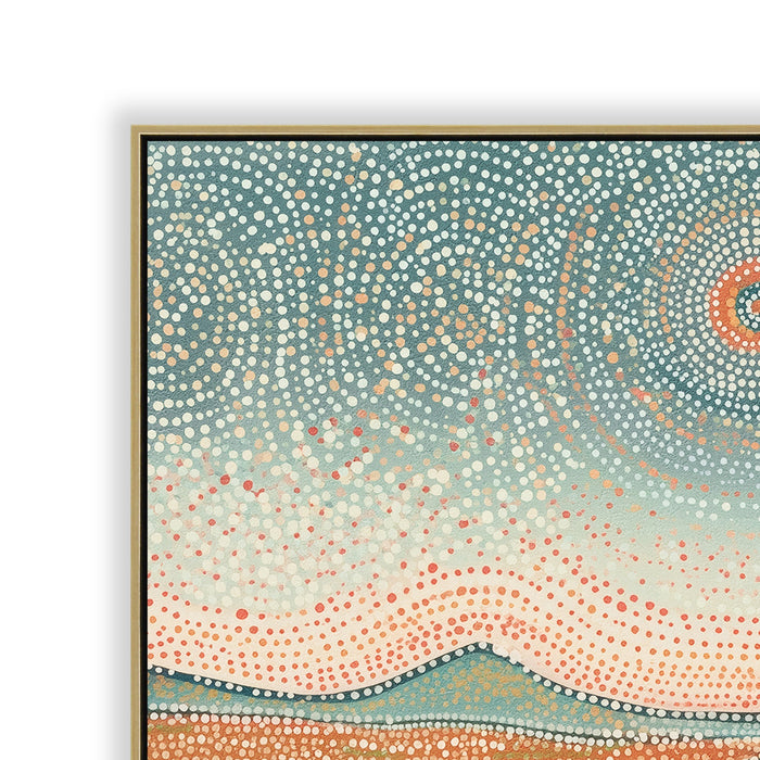 Dream Land 80 x 80cm Framed Canvas - Light Natural