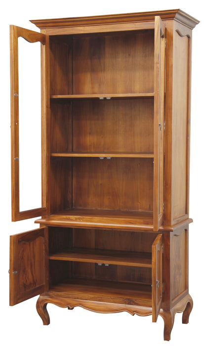 French Provincial Buffet & Hutch (Light Pecan)