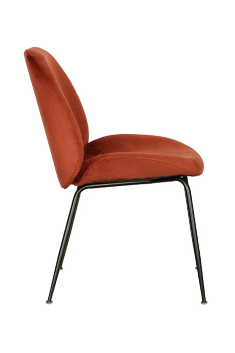 Ardin Dining Chair Rust Black Frame (Set of 2)