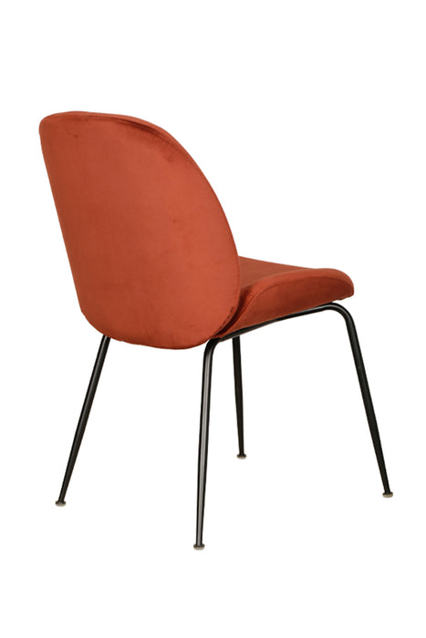 Ardin Dining Chair Rust Black Frame (Set of 2)