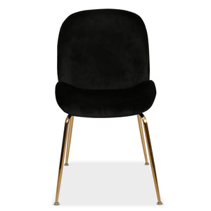 Asta Dining Chair Black Velvet And Gold Frame (Set of 2)