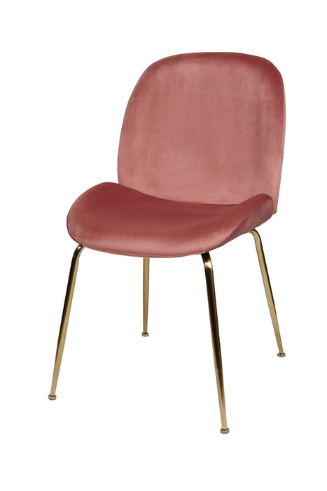 Asta Dining Chair Blush Velvet And Gold Frame (Set of 2)