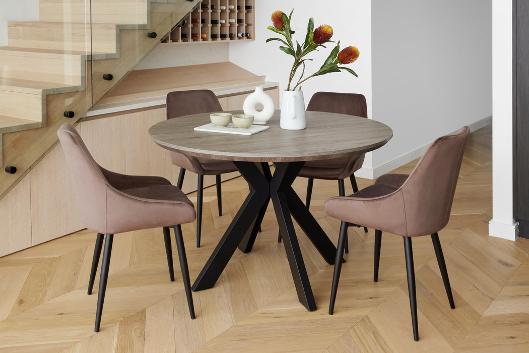 Atlas Scrath Resistant Dining Table Grey Oak