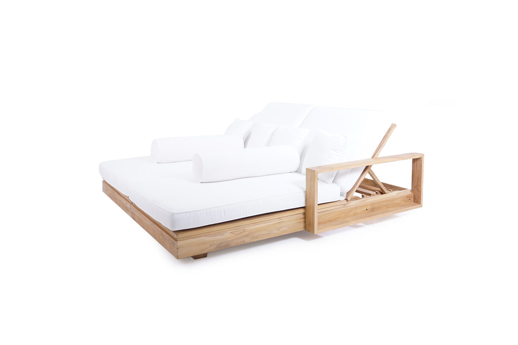 Avril Outdoor Double Sunlounger with Arms