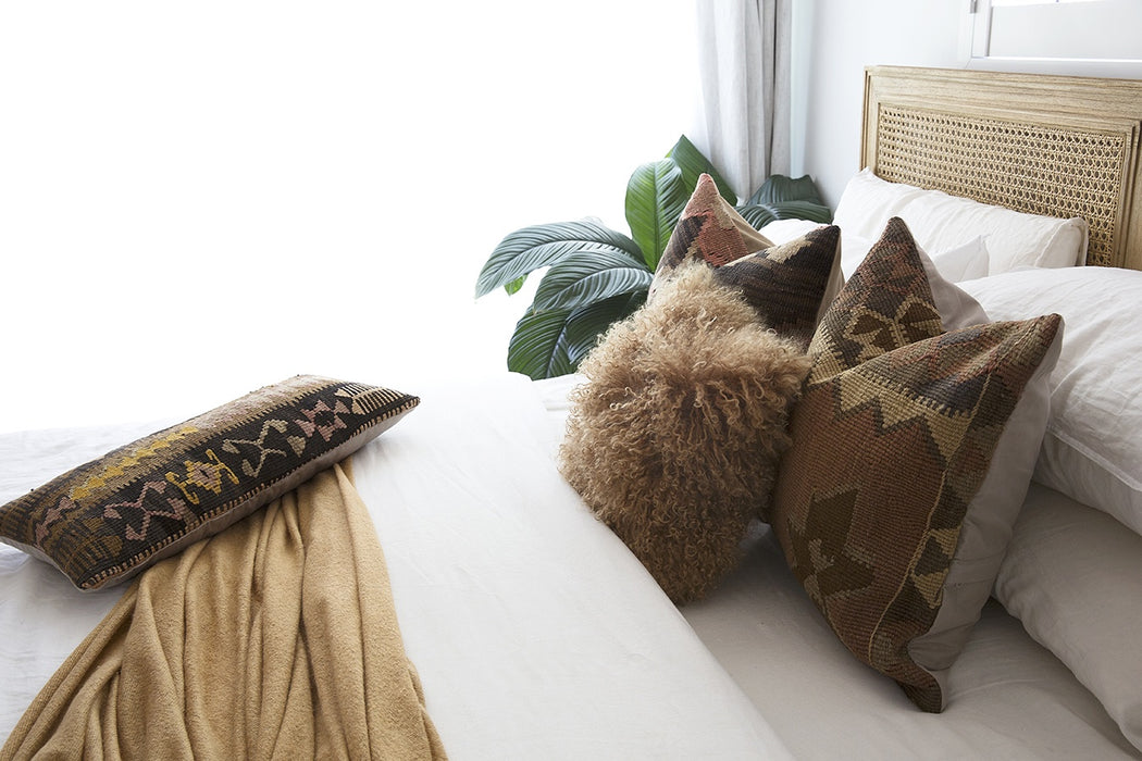 Harrison Cane Double Bedhead - Weathered Oak