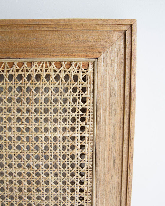 Hamilton Cane Bedhead - Single Size - Weathered Oak - Weathered Oak Single