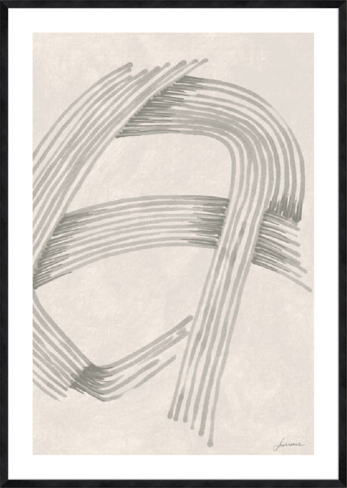 Abstract Grey Intersections II Wall Art