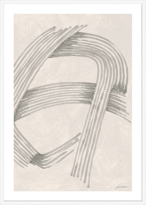 Abstract Grey Intersections II Wall Art