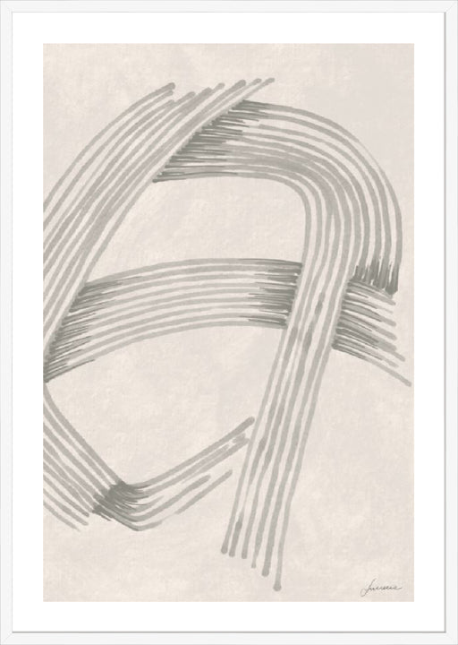 Abstract Grey Intersections II Wall Art