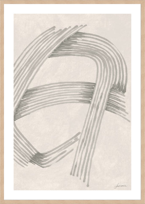 Abstract Grey Intersections II Wall Art