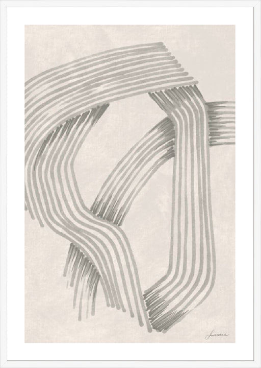 Abstract Grey Intersections I Wall Art