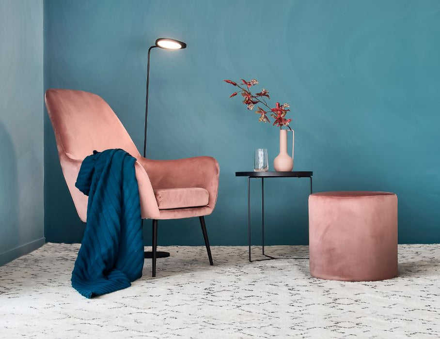 Tito Ottoman - Blush Pink Velvet