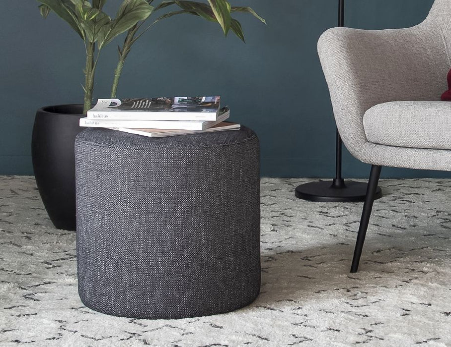 Tito Ottoman - Charcoal Fabric