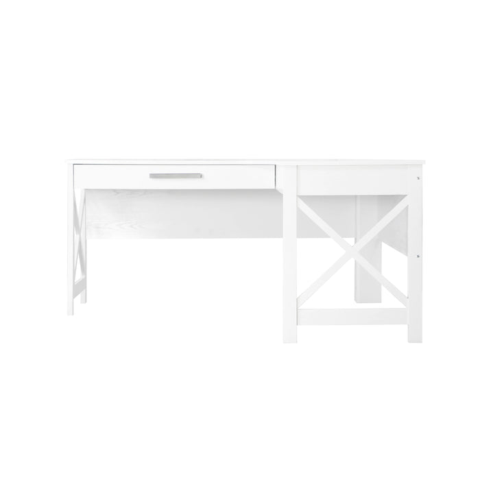 Alaska L-Desk - Distressed White