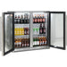 Schmick Stainless Bar Fridge 2 Door With Heated Glass and Triple Glazing (Model: SK190-SS)