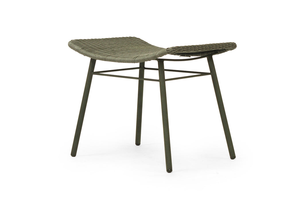 Amos Outdoor Footstool - Moss - Forest