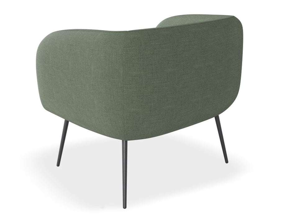 Amour Lounge Chair - Kelp Green - Matt Black Legs