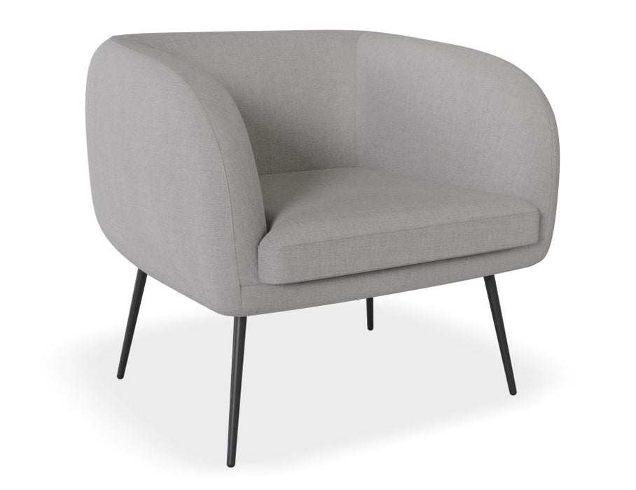 Amour Lounge Chair - Cloud Grey - Brushed Matt Bronze Legs