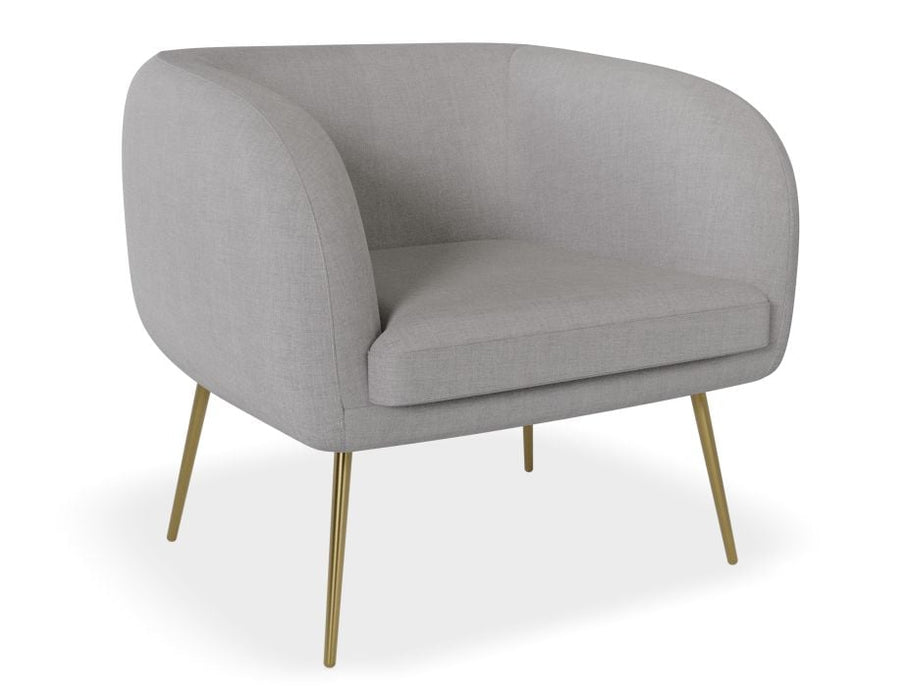 Amour Lounge Chair - Cloud Grey - Matt Black Legs