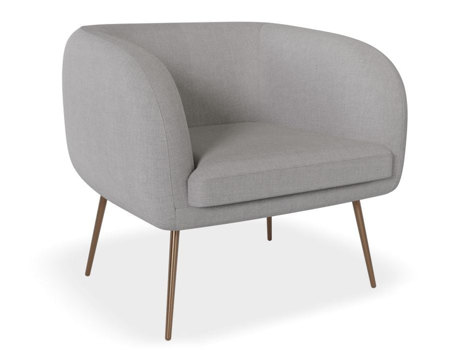 Amour Lounge Chair - Cloud Grey - Matt Black Legs