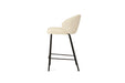 Anders Counter Stool - Natural Upholstery with Black Legs - Black Natural