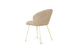 Anders Dining Chair - Pebble Upholstery with White Legs