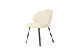 Anders Dining Chair - Natural Upholstery with Black Legs - Black Natural