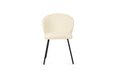 Anders Dining Chair - Natural Upholstery with Black Legs - Black Natural