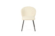 Anders Dining Chair - Natural Upholstery with Black Legs - Black Natural