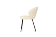 Anders Dining Chair - Natural Upholstery with Black Legs - Black Natural