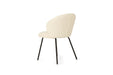 Anders Dining Chair - Natural Upholstery with Black Legs - Black Natural