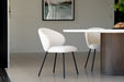 Anders Dining Chair - Natural Upholstery with Black Legs - Black Natural