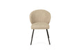 Anders Dining Chair - Pebble Upholstery with Black Legs