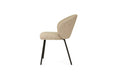 Anders Dining Chair - Pebble Upholstery with Black Legs