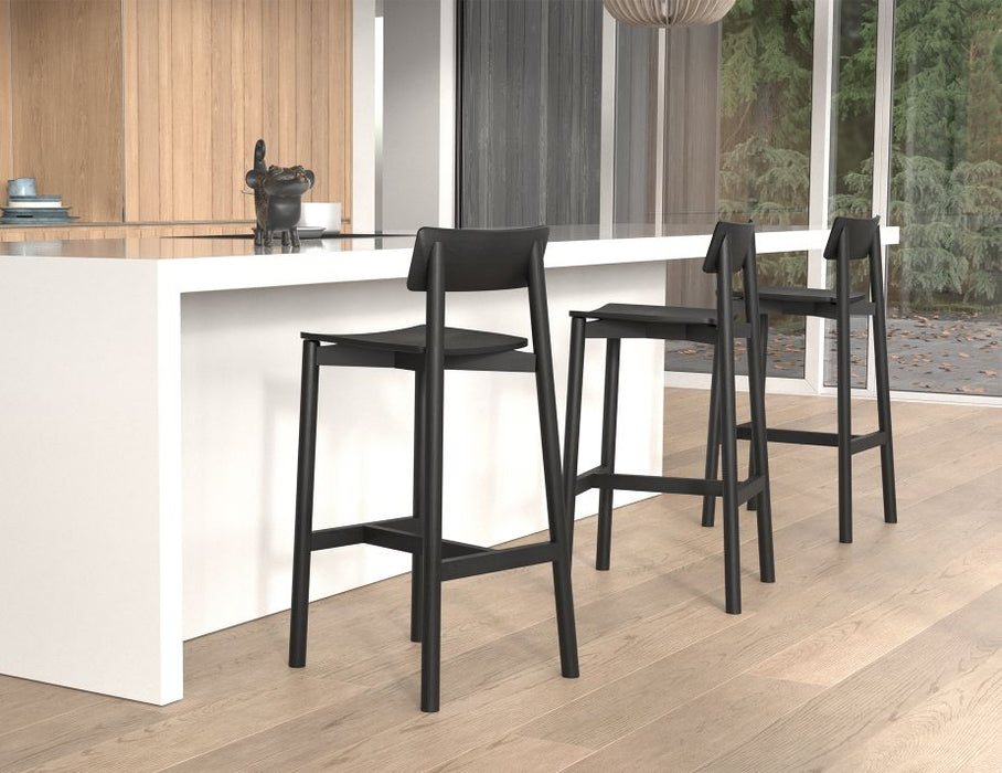 Andi Stool - Black - 66cm Seat Height (Kitchen Bench height)