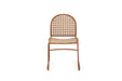 Archer Outdoor Side Chair - Brique - Natural Linen