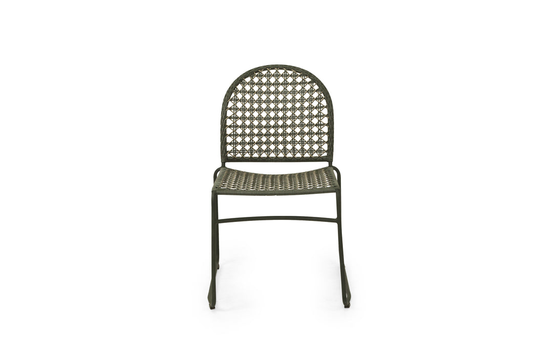 Archer Outdoor Side Chair - Moss - Forest Grey