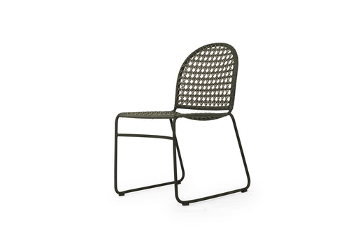 Archer Outdoor Side Chair - Moss - Forest Grey