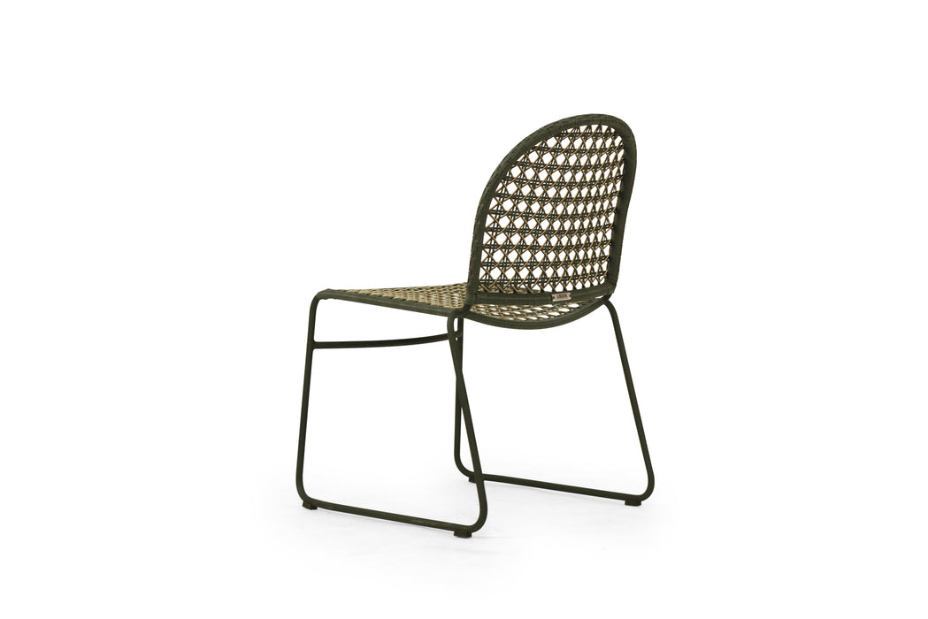 Archer Outdoor Side Chair - Moss - Forest Grey