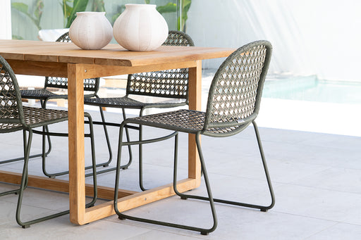 Archer Outdoor Side Chair - Moss - Forest Grey