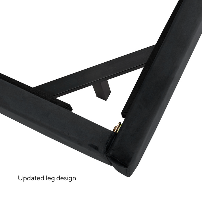 Carolina King Bed Frame - Charcoal Velvet