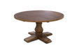 Ascot Round Dining Table - 150cm - Brushed Brown Nut