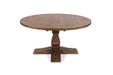 Ascot Round Dining Table - 150cm - Brushed Brown Nut